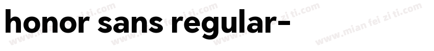 honor sans regular字体转换